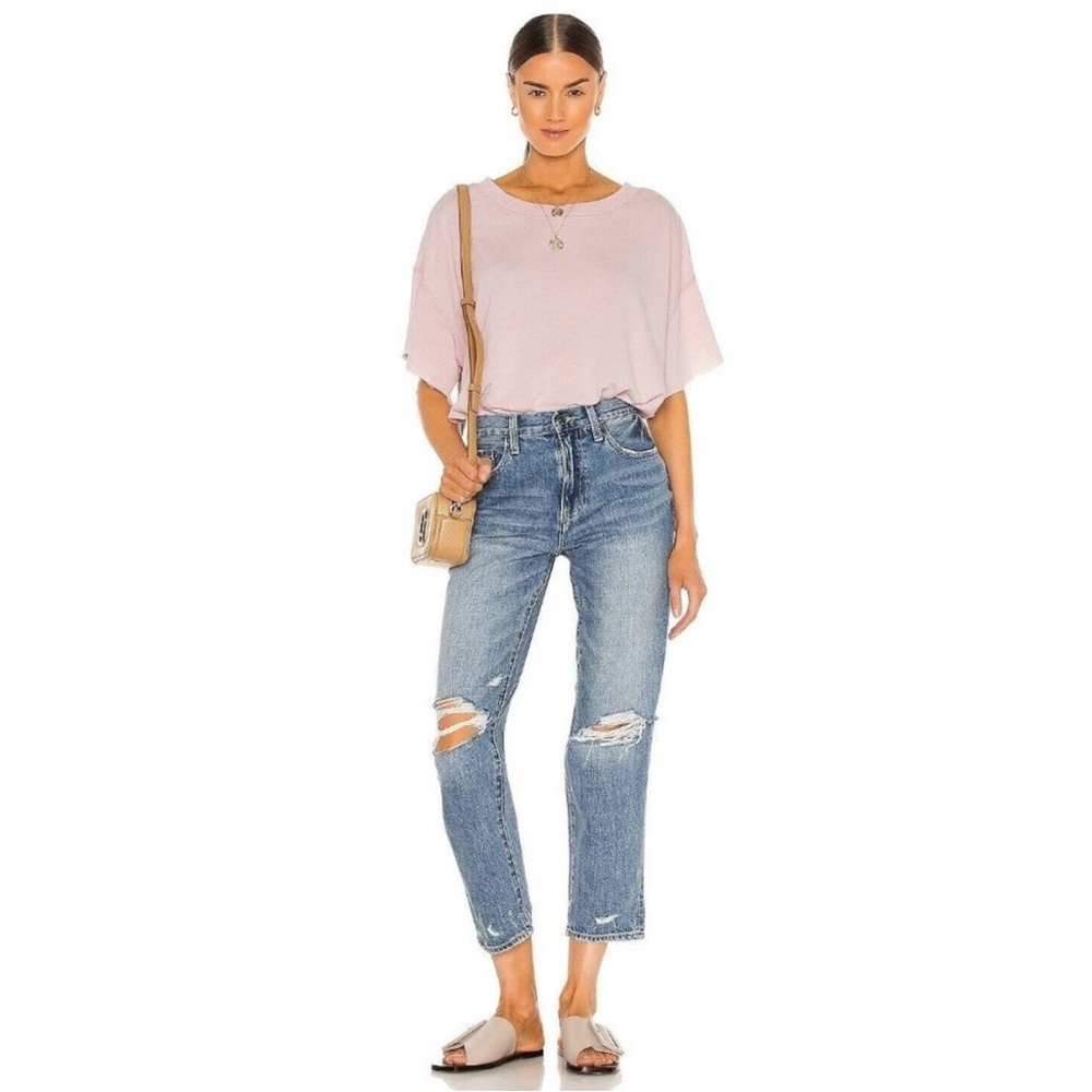 Pistola Presley High Rise Relaxed Roller Distressed Jeans in‎ Blue Size 26
